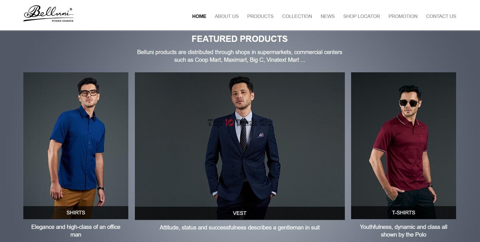 Website Belluni – Shop thời trang nam được yêu thích tại TP.HCM